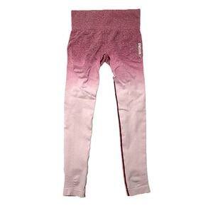 Gymshark Pink Ombre Seamless Leggings Size Small No Size Tag Athletic Yoga Pants